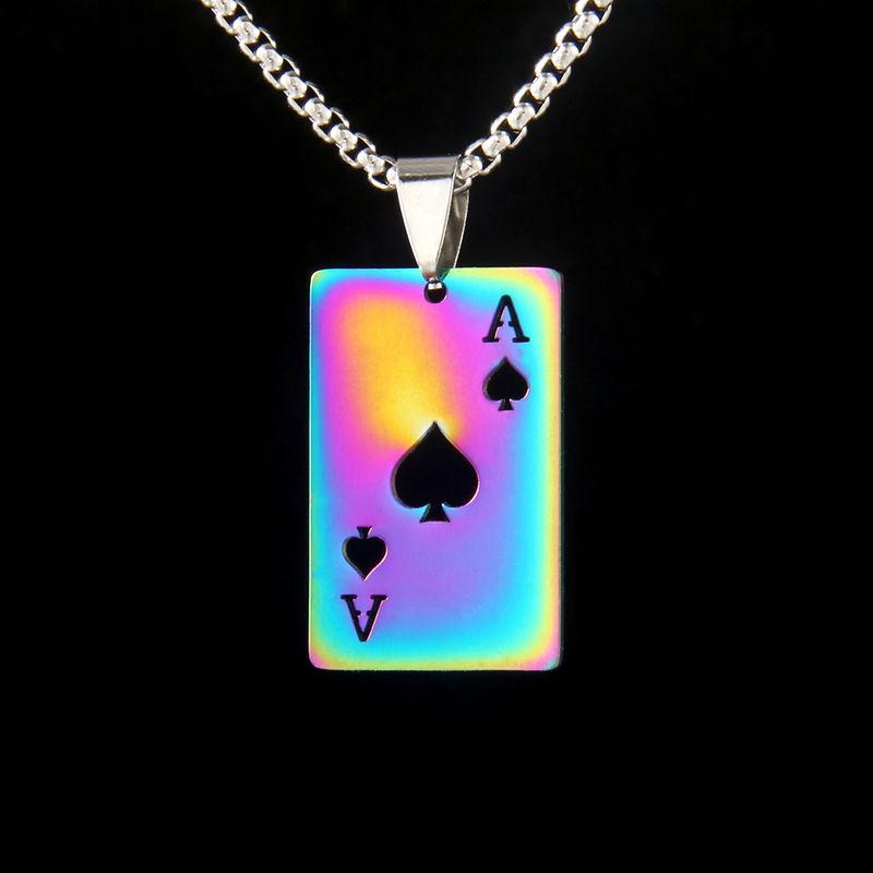 Basic Moderner Stil Klassischer Stil Poker 201 Edelstahl Unisex Halskette Mit Anhänger