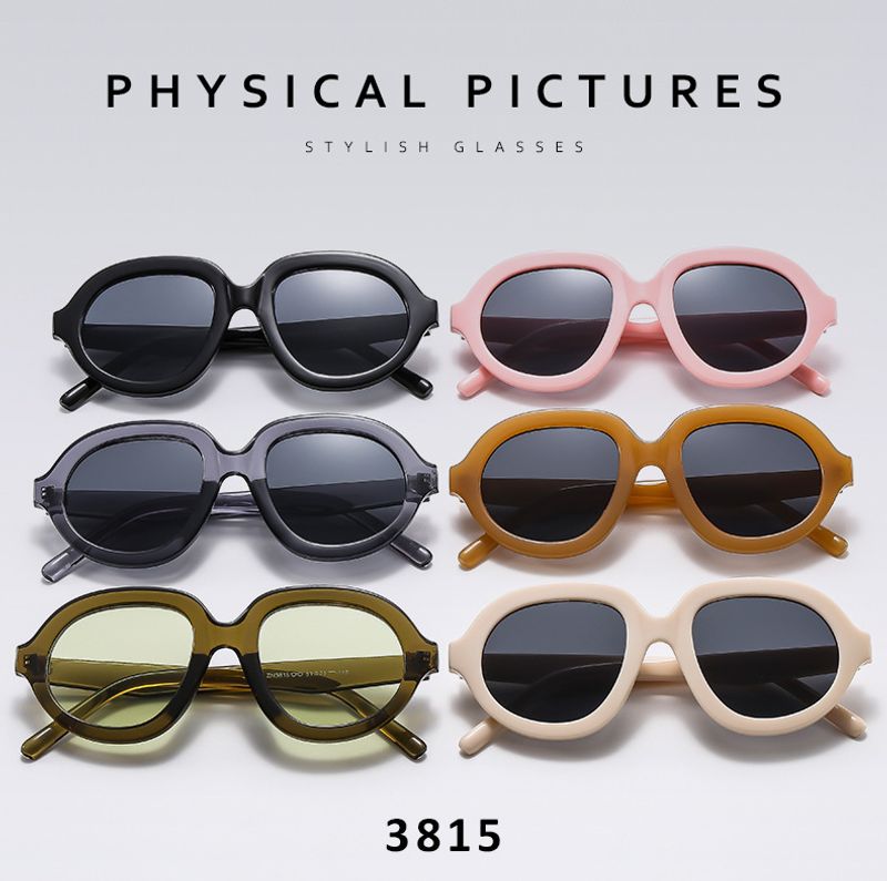 Streetwear Geometric Pc Oval Frame Full Frame Glasses