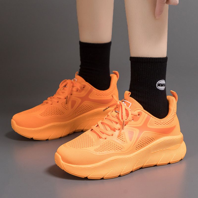 Unisex Sports Solid Color Round Toe Sports Shoes