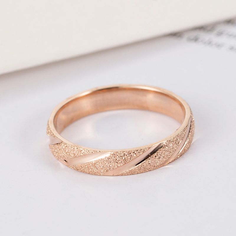 Edelstahl 304 18 Karat Vergoldet Einfacher Stil Einfarbig Ringe