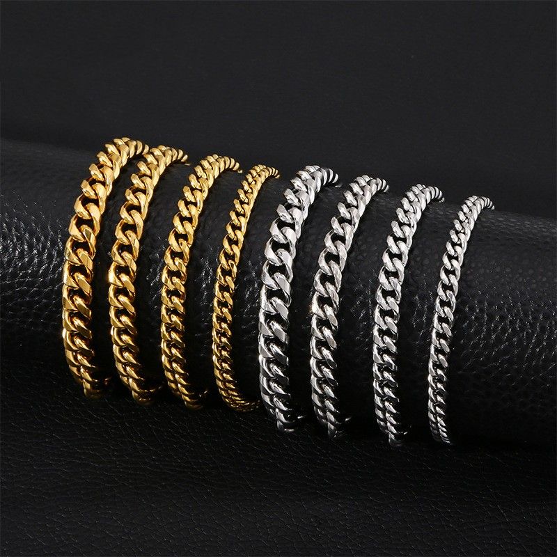 Simple Style Solid Color 316 Stainless Steel  Plating Unisex Bracelets