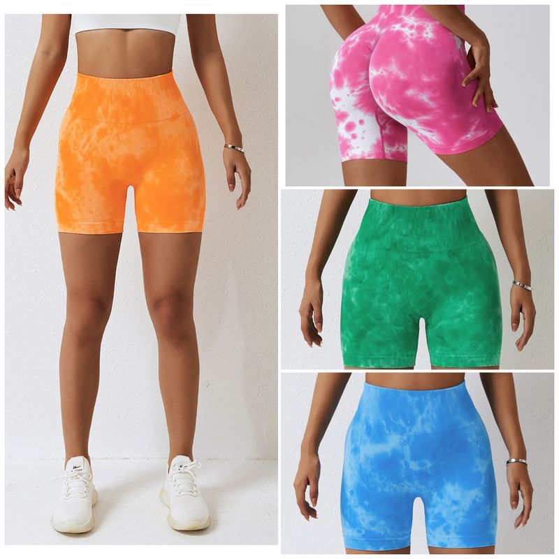 Deportes Color Sólido Nylon Chándal Pantalones Cortos