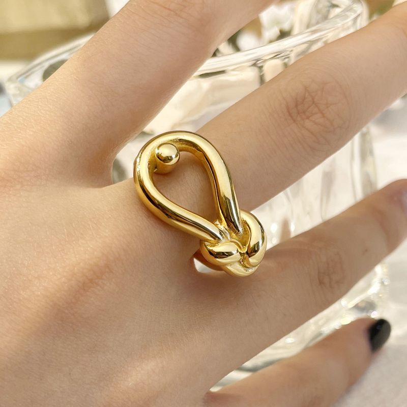 Fashion Knot Stainless Steel Plating Hollow Out Rings 1 Piece