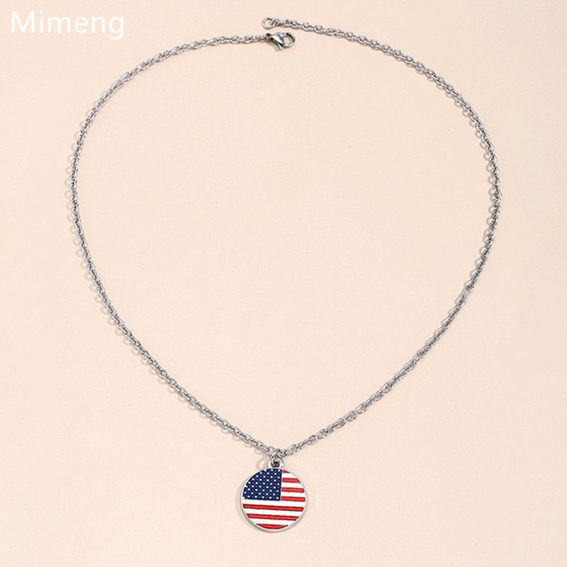 IG Style Modern Style Geometric American Flag 304 Stainless Steel Alloy Independence Day American National Day Unisex Pendant Necklace