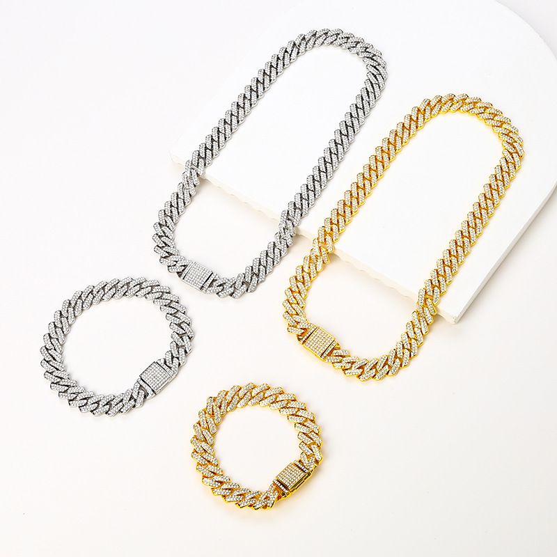 Basic Classic Style Cool Style Printing Geometric Rhinestones Alloy Wholesale Bracelets Necklace
