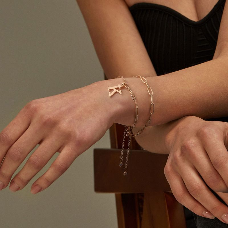 Copper Casual Classic Style Letter Bracelets