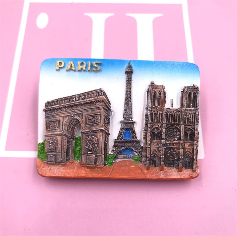 Simple Style Building Synthetic Resin Refrigerator Magnet Artificial Decorations