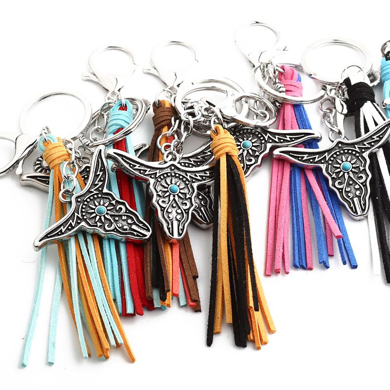 Bohemian Cattle Metal Unisex Bag Pendant Keychain