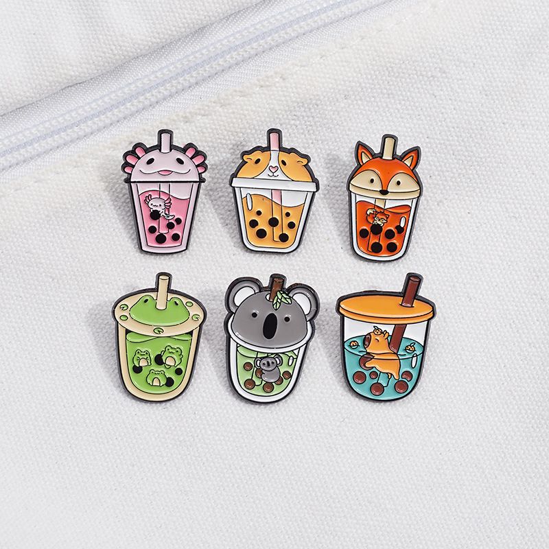 Cartoon Style Modern Style Animal Cup Alloy Stamping Stoving Varnish Plating Women's Brooches