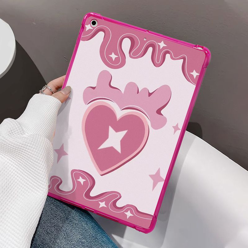 Plastic Cartoon Double Heart Elegant Tablet PC Protective Sleeve Phone Accessories