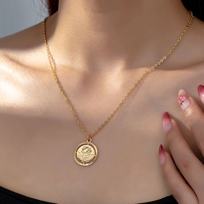Simple Style Classic Style Solid Color Iron Zinc Alloy Mother'S Day Women's Pendant Necklace