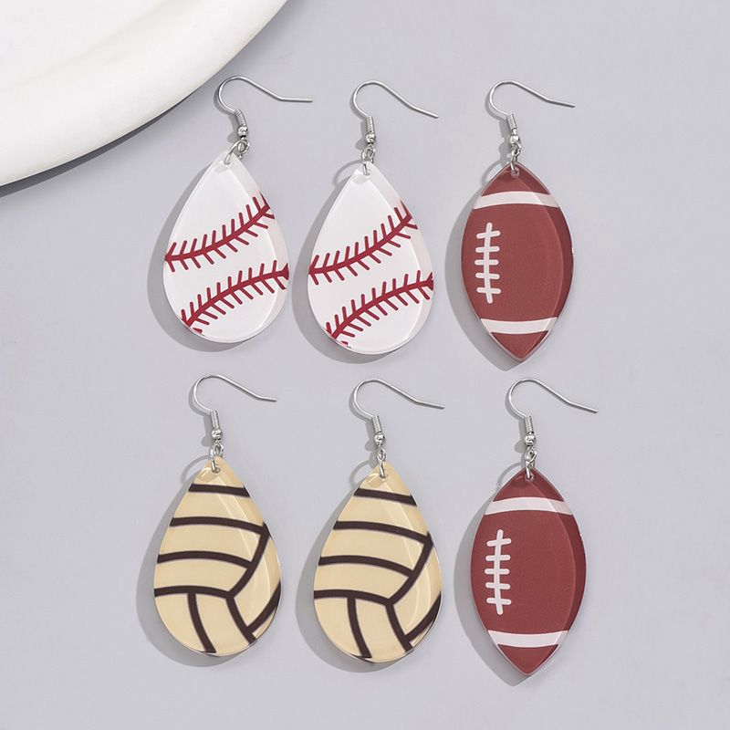 1 Set Simple Style Classic Style Geometric Patchwork Arylic Drop Earrings