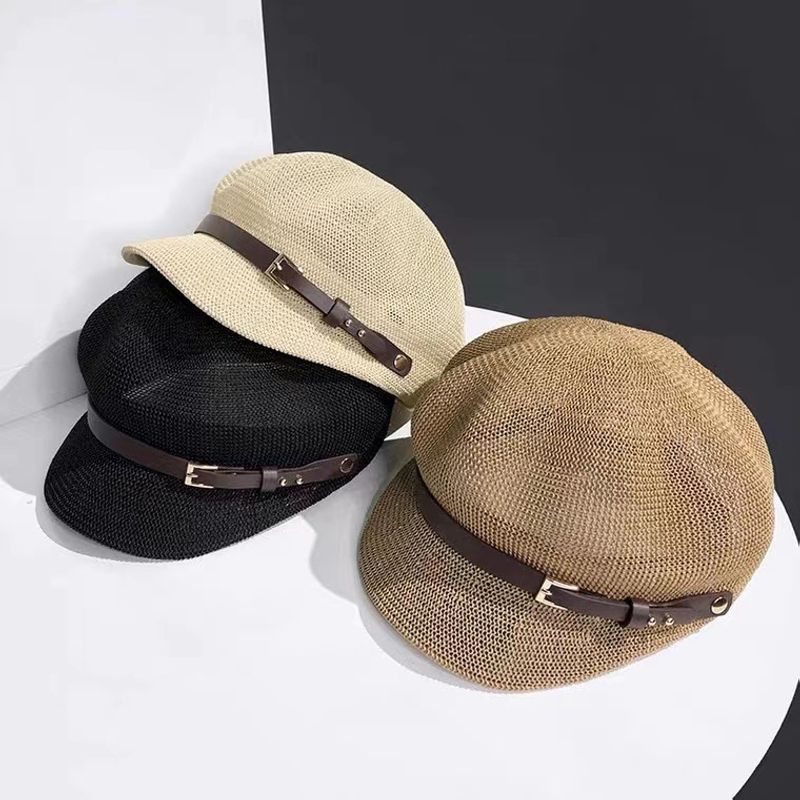 Women's Simple Style Geometric Wide Eaves Beret Hat
