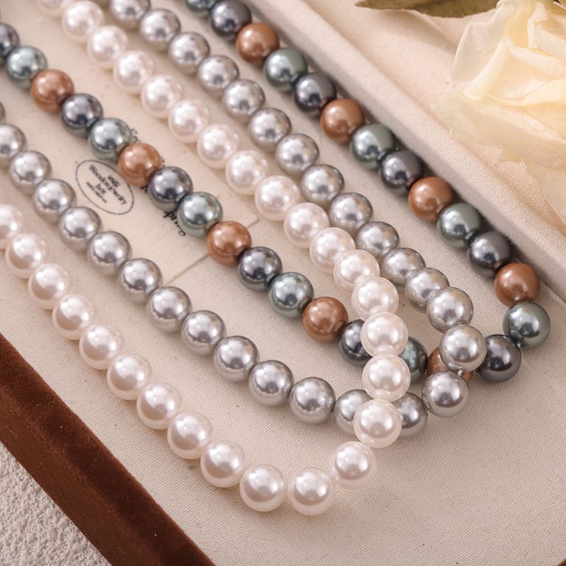 Elegant Classic Style Korean Style Round Artificial Pearl Imitation Pearl Beaded Women's Necklace