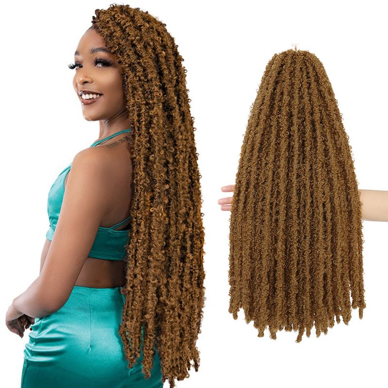 Unisexe Style Africain Fête Étape Rue Fil Haute Température Cheveux Longs Et Bouclés Agarre De Peluca