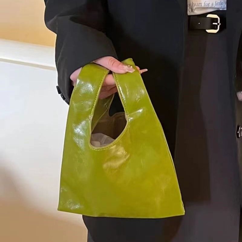Frau Klein Pu-Leder Einfarbig Vintage-Stil Klassischer Stil Offen Einkaufstasche