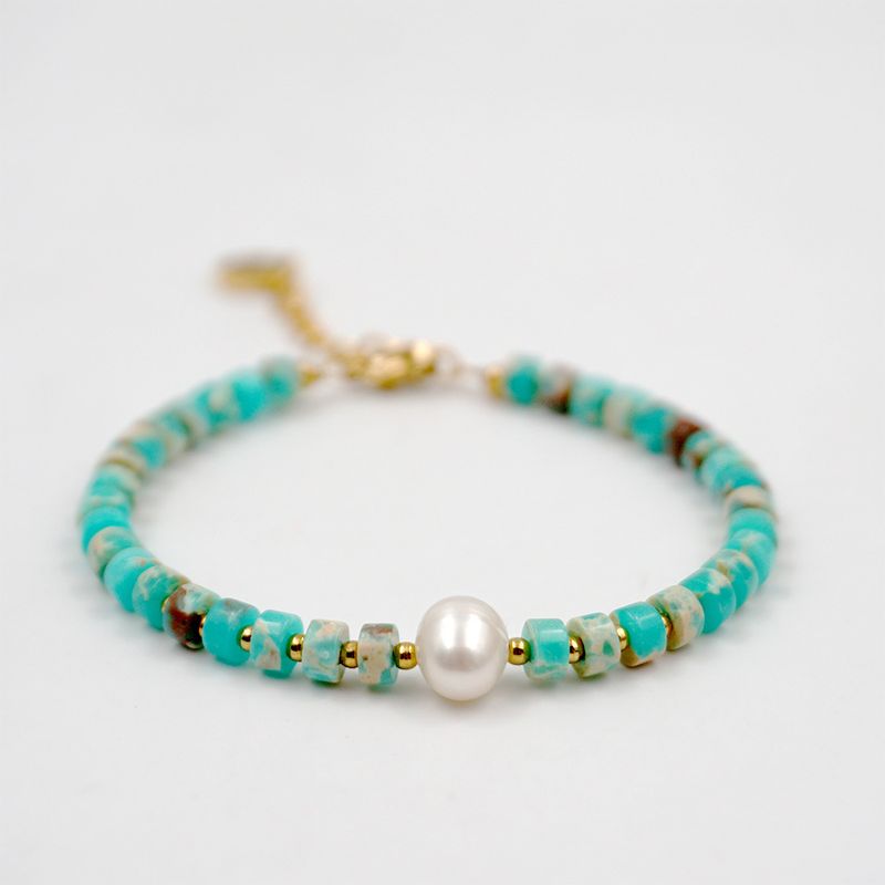 Simple Style Geometric Agate Artificial Pearls Women's Bracelets