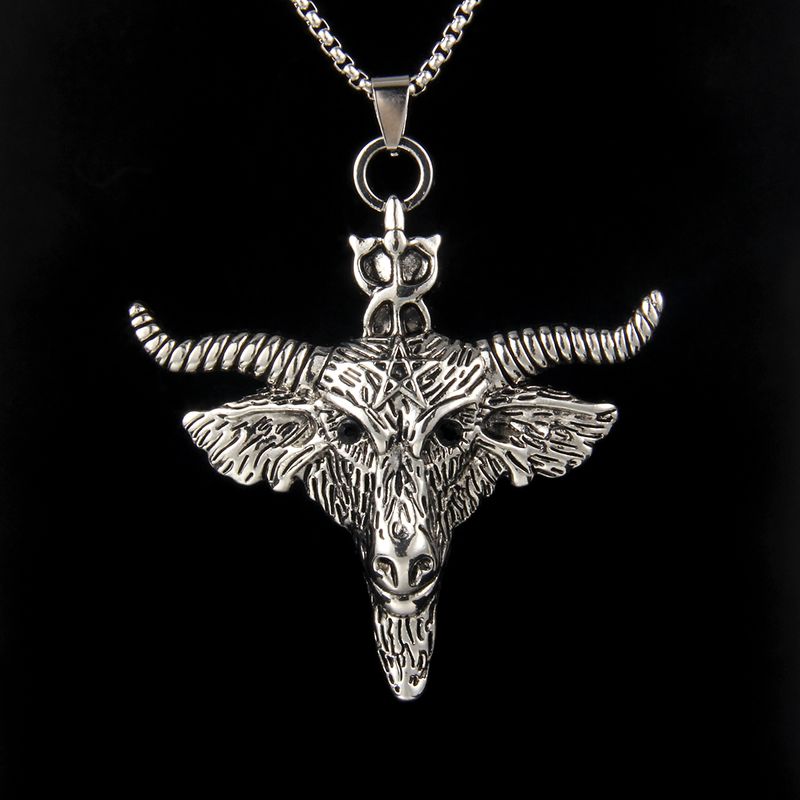 Wholesale Jewelry Exaggerated Punk Commute Cattle 201 Stainless Steel Zinc Alloy Pendant Necklace