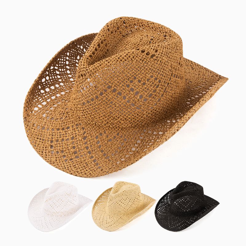 Women's Simple Style Classic Style Color Block Big Eaves Sun Hat Fedora Hat