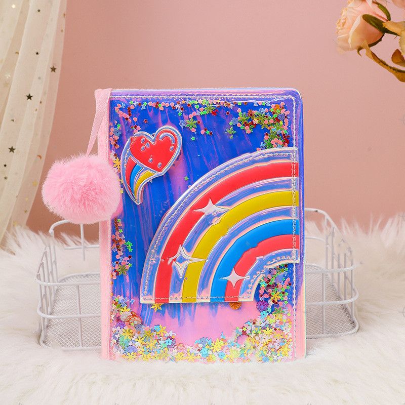 1 Piece Rainbow 19*23*10.5cm Learning School Polyester Paper Cute Notebook
