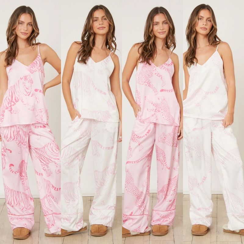 Home Daily Women's Sexy Tiger Polyester Printing Pants Sets Pants Sets