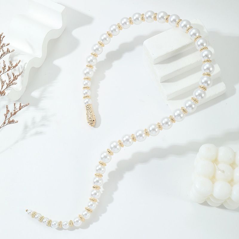 Imitationsperle Einfacher Stil Klassischer Stil Perlen Runden Halskette