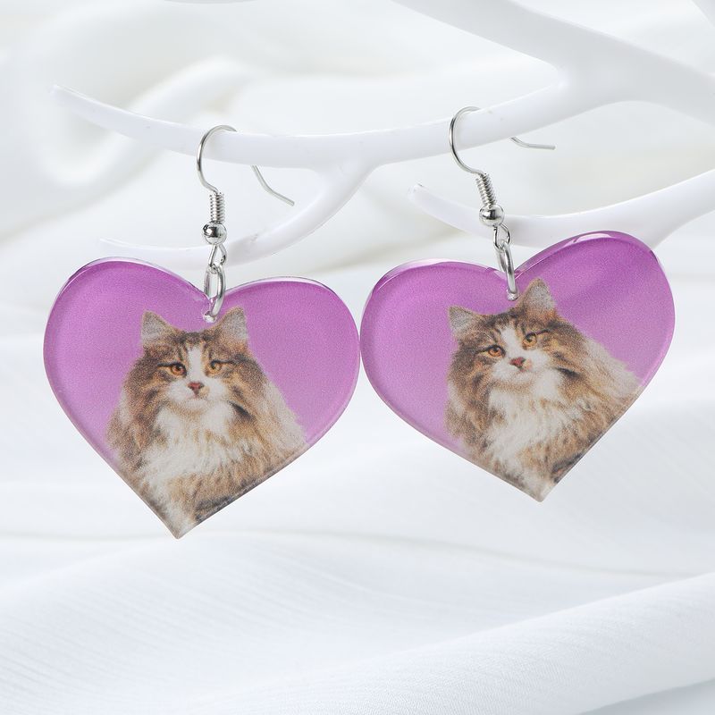 1 Pair IG Style Cute Funny Animal Heart Shape Alloy Ear Hook