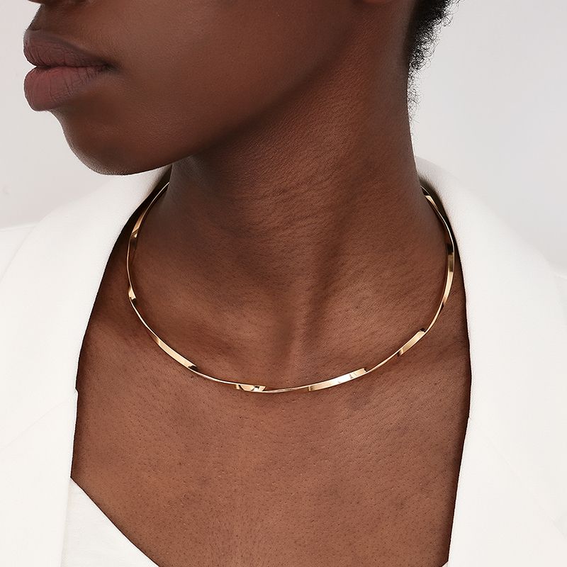 Großhandel Schmuck Basic Moderner Stil Klassischer Stil Geometrisch Einfarbig Legierung Halsband