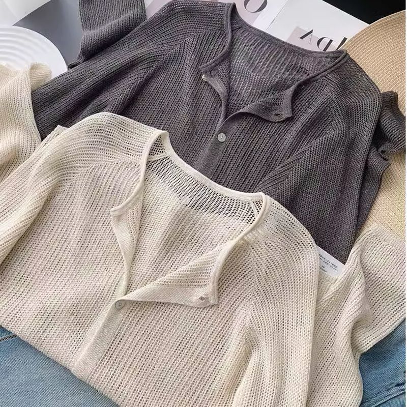 Women's Cardigan Long Sleeve Blouses Vacation Solid Color