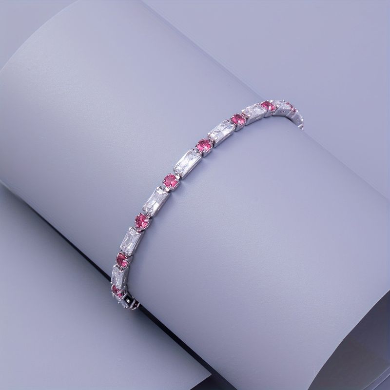 Wholesale Basic Modern Style Classic Style Geometric Copper Inlay Artificial Crystal Zircon Bracelets