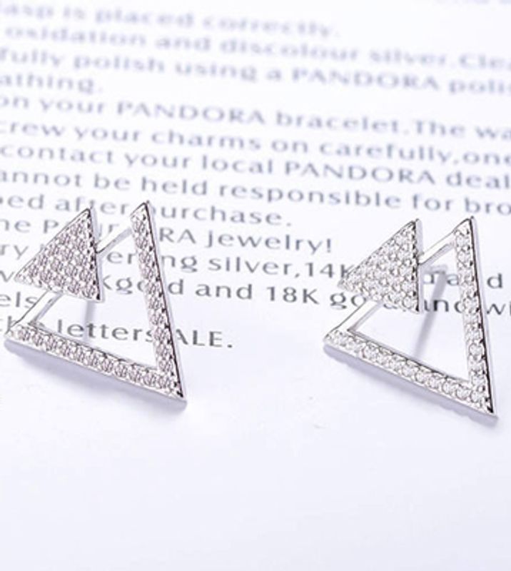 1 Pair Simple Style Classic Style Solid Color Inlay Copper Zircon Ear Studs