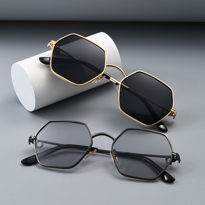 Simple Style Classic Style Color Block Ac Square Patchwork Full Frame Glasses