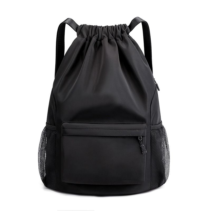 Waterproof Gradient Color Solid Color Casual Travel Drawstring Backpack