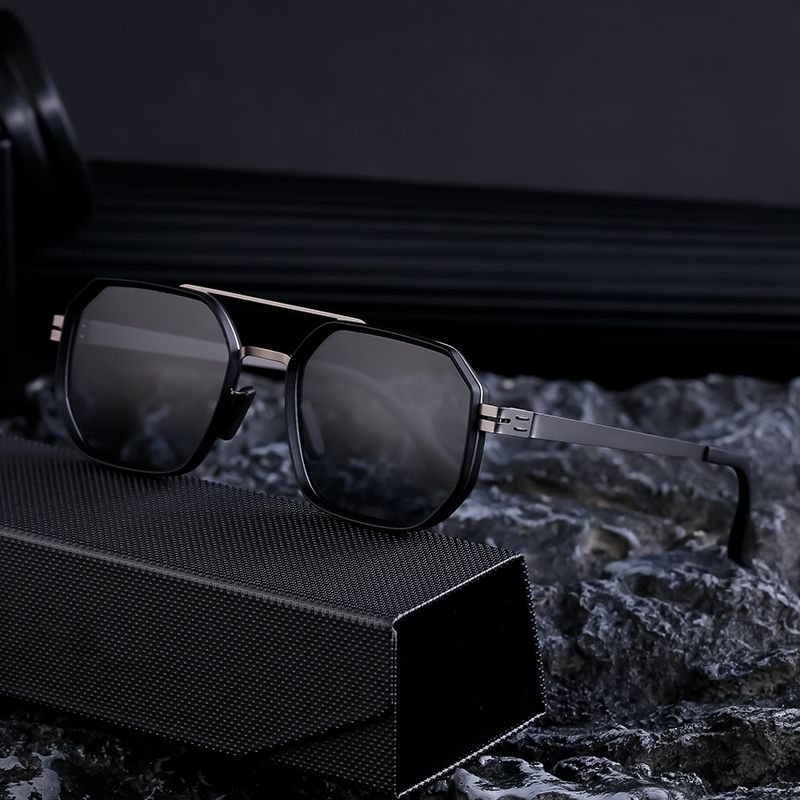 Casual Hawaiian Classic Style Square Tac Square Full Frame Men's Sunglasses