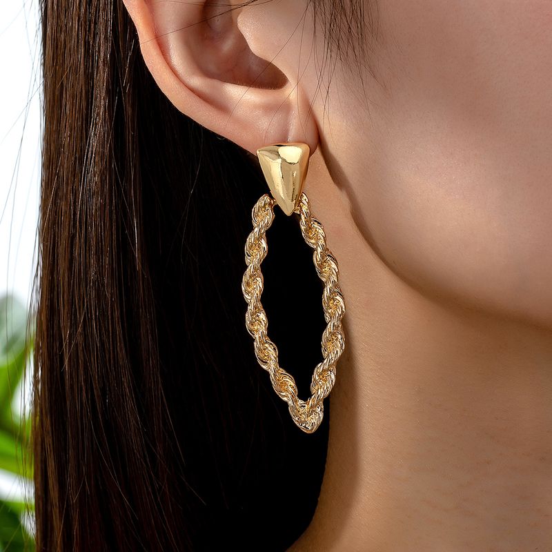 1 Pair Elegant Simple Style Solid Color Plating Zinc Alloy Drop Earrings