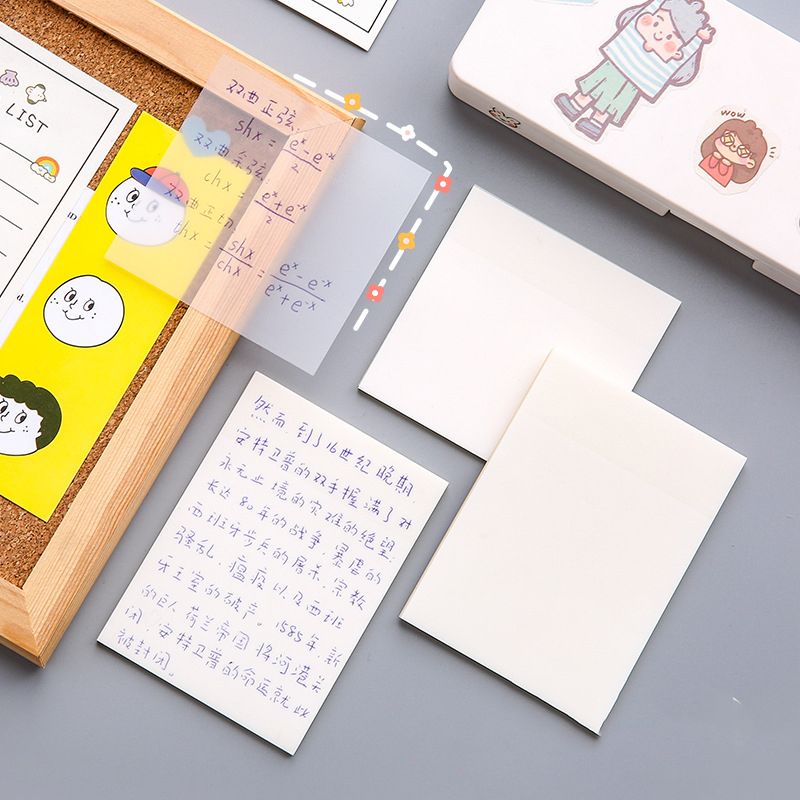 50 Pieces Per Book Cartoon Learning School PET Japanese Style Sticky Note