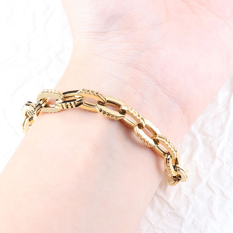 304 Stainless Steel Simple Style Classic Style Commute Solid Color Bracelets
