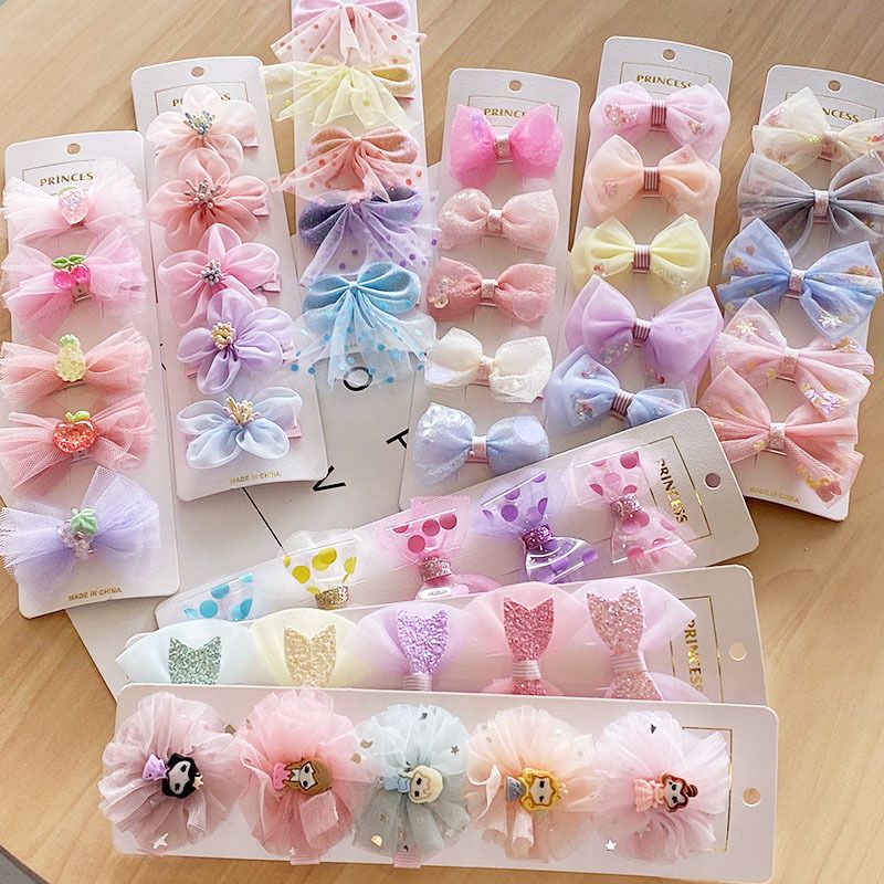 Children's Bowknot Hairpin Suit Fabric Edging Duckbill Clip Hairpin Wholesale Nihaojewelry