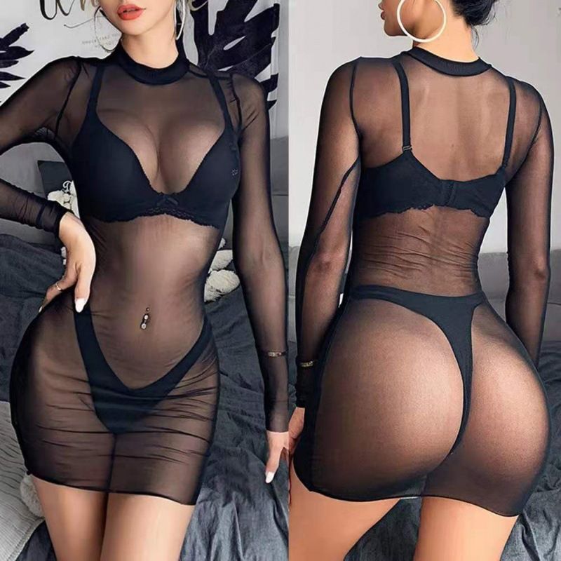 Women's Lady Sexy Solid Color Sexy Lingerie Sets Holiday Home Sexy Lingerie