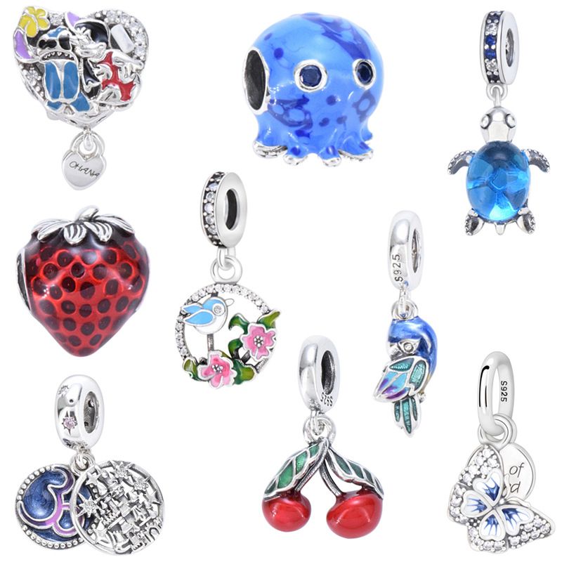 Modern Style Fruit Sterling Silver Epoxy Jewelry Accessories
