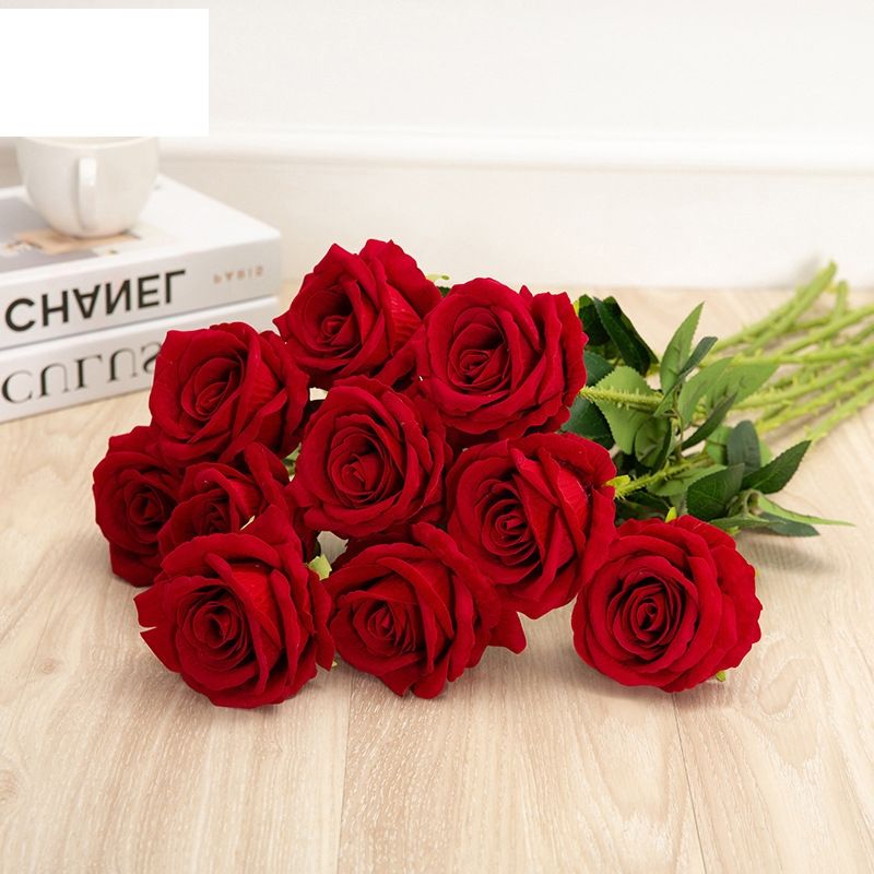 Artificial Rose Moisturizing Touch Wedding Fake Bouquet Flowers