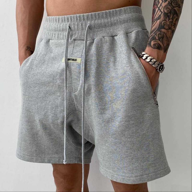 Men's Daily Hip-hop Solid Color Knee Length Baggy Shorts