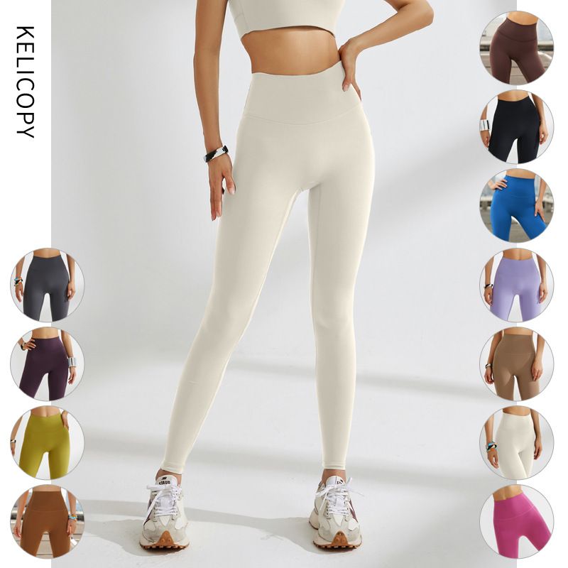 Simple Style Solid Color Nylon Brushed Fabric Patchwork Active Bottoms Leggings