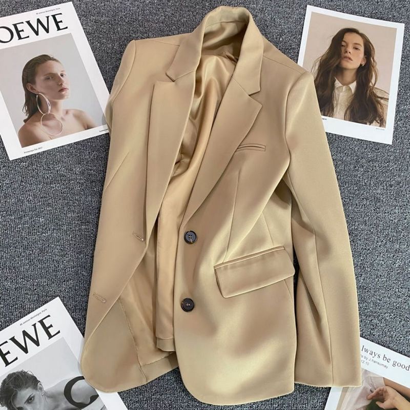 Women's Long Sleeve Blazers Pocket Casual Classic Style Solid Color