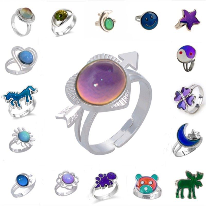 Exaggerated Animal Star Smiley Face Metal Animal Plating Mixed Materials Women's Open Ring