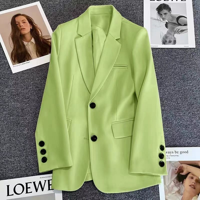 Women's Coat Long Sleeve Blazers Business Solid Color