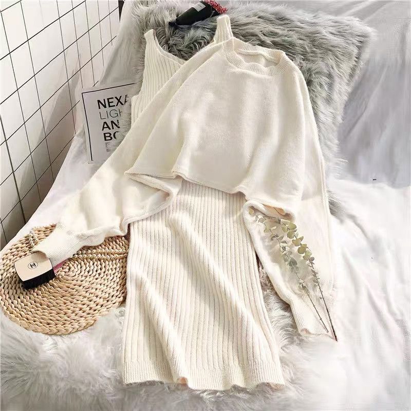 Outdoor Daily Women's Simple Style Simple Solid Color Cotton Knit Skirt Sets Skirt Sets