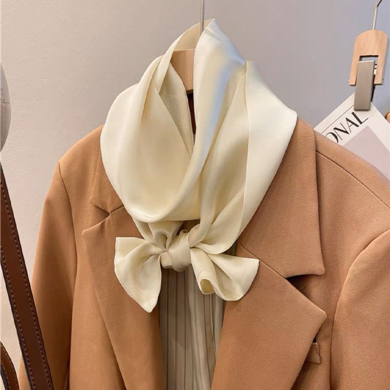 Women's Simple Style Classic Style Color Block Silk Silk Scarf