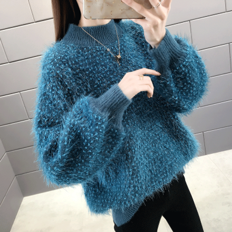 Women's Sweater Long Sleeve Sweaters & Cardigans Warm Casual Solid Color