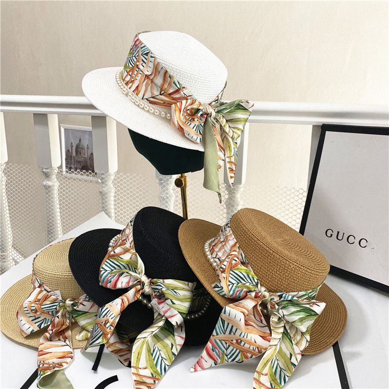 Unisex Vintage Style Solid Color Flat Eaves Straw Hat